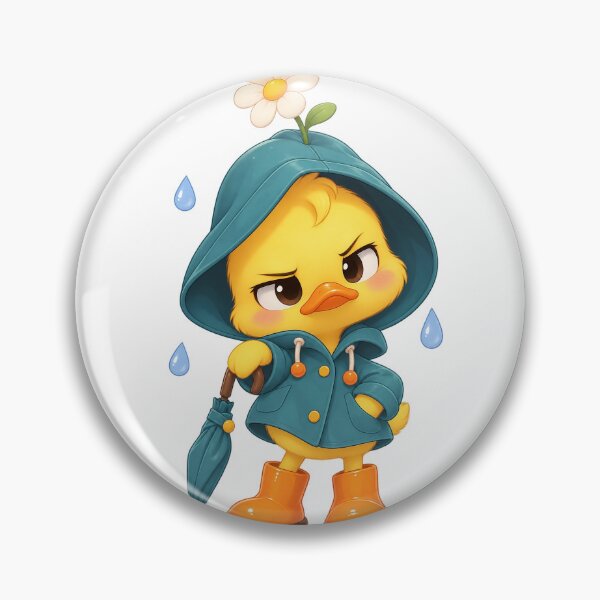 Item preview, Grumpy Rainy Day Duck – Cute Whimsical Duckling designed and sold by Yuliik.