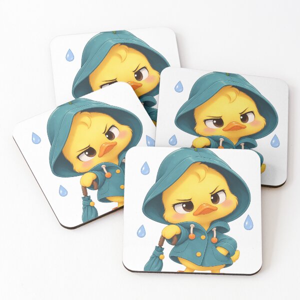 Item preview, Grumpy Rainy Day Duck – Cute Whimsical Duckling designed and sold by Yuliik.