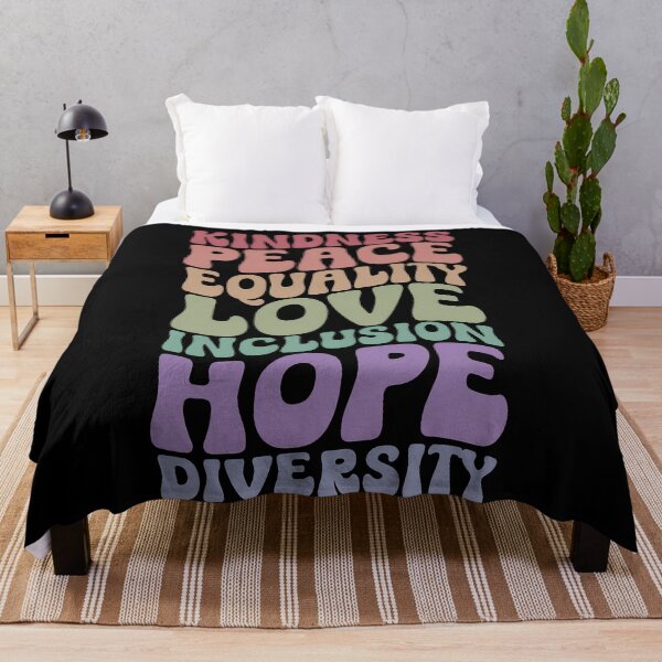 Item preview, Kindness Peace Equality Love Inclusion Hope Diversity Rainbow designed and sold by Felipe-barg.