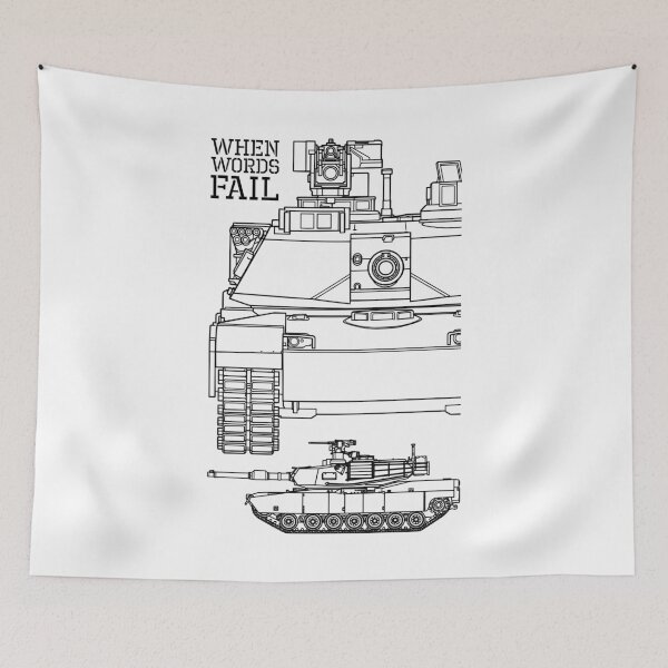 Item preview, Military Tank Army Technical Diagram When Words Fail designed and sold by GrandeDuc.