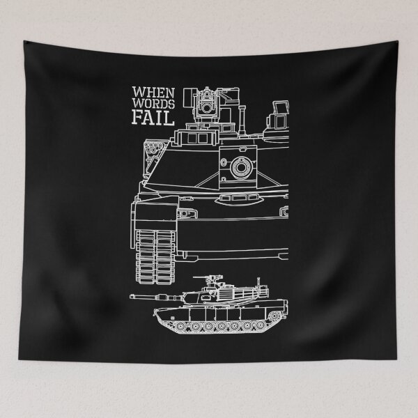 Item preview, Military Tank Army Technical Diagram When Words Fail designed and sold by GrandeDuc.