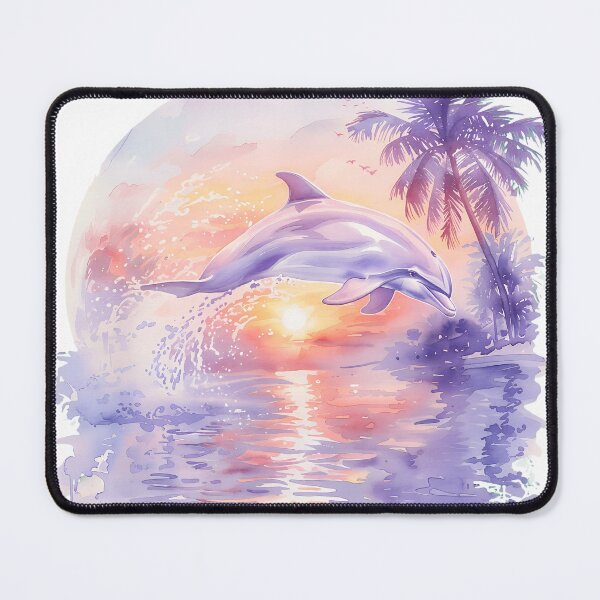 Item preview, Tropical Dolphin Sunset Paradise designed and sold by Yacefmoustafa.