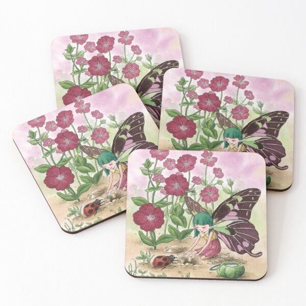 Item preview, August 19th birthday flower Rose Campion Fairy designed and sold by 366birthflower.