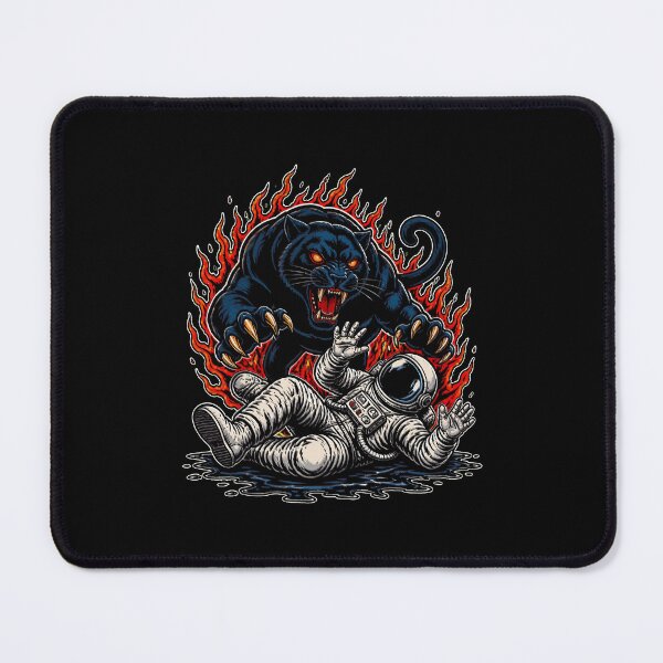 Item preview, Flaming Panther Astronaut Retro Graphic designed and sold by Weekly19.