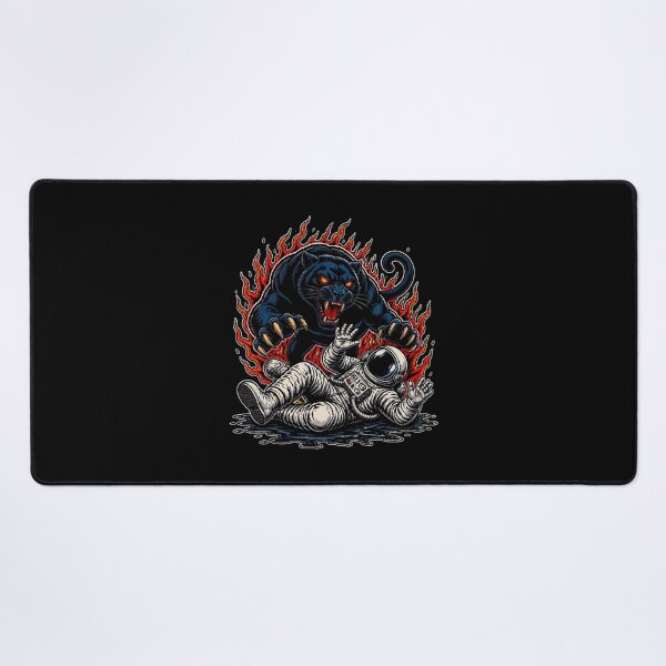 Item preview, Flaming Panther Astronaut Retro Graphic designed and sold by Weekly19.