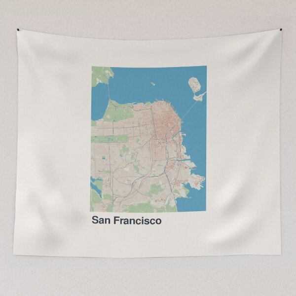 Item preview, San Francisco Minimalistic Map Art designed and sold by MapsNerd.