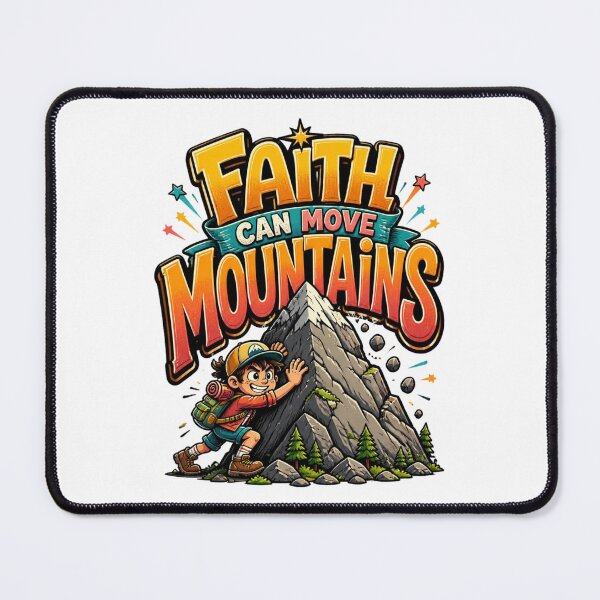 Item preview, Faith Can Move Mountains – Motivational Cartoon Adventure designed and sold by tareankush.