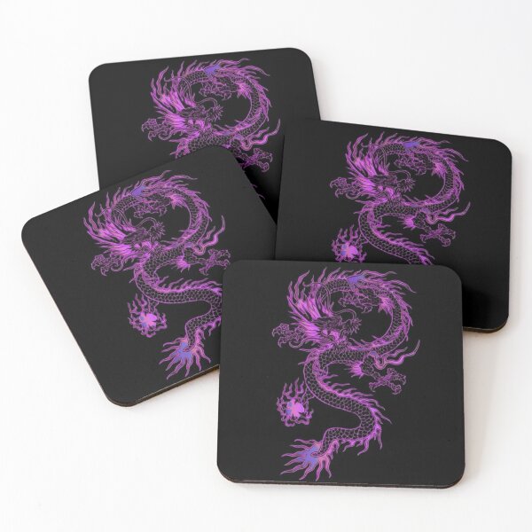 Item preview, Purple Oriental Dragon - Traditional Eastern Mythological Art designed and sold by BrontesWhimsyStore.