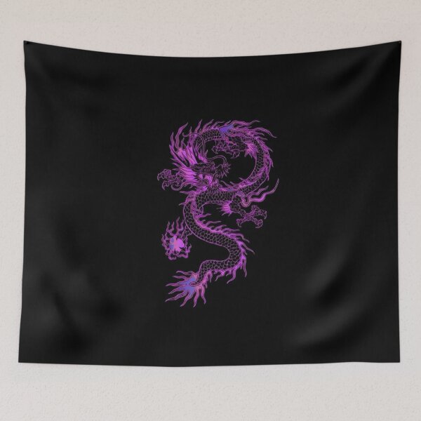 Item preview, Purple Oriental Dragon - Traditional Eastern Mythological Art designed and sold by BrontesWhimsyStore.