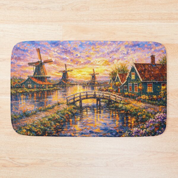 Item preview, A painting of Zaanse Schans, the Netherlands – A Beautiful place in Europe. designed and sold by GalleryKauffeld.