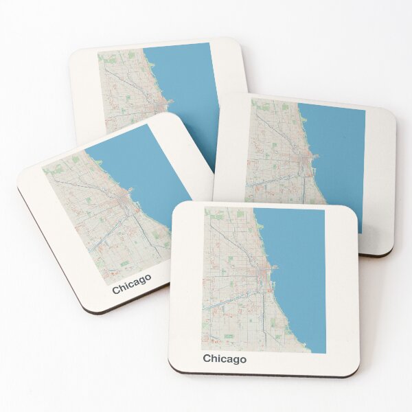 Item preview, Chicago Minimalistic Map Art designed and sold by MapsNerd.