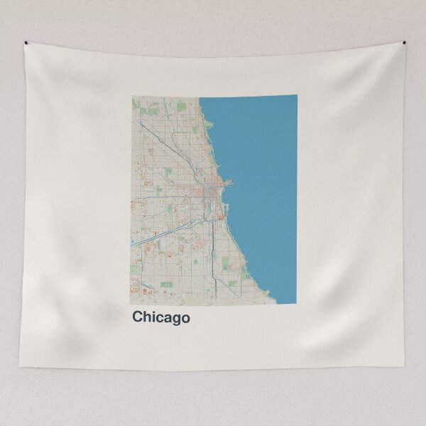 Item preview, Chicago Minimalistic Map Art designed and sold by MapsNerd.