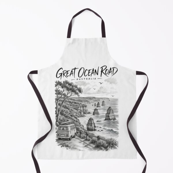 Item preview, Great Ocean Road Australia Vintage Art Twelve Apostles Victoria Road Trip Surf Van designed and sold by Yellowriversss.