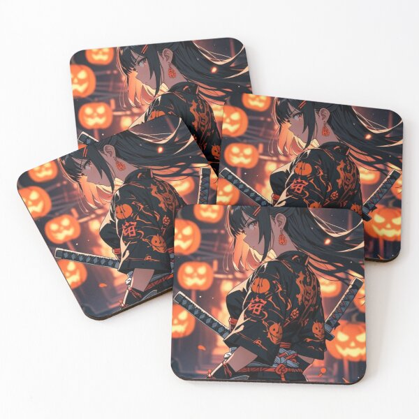 Item preview, Dark Halloween Samurai Girl – Gothic Japanese Anime Warrior designed and sold by AnimDream .