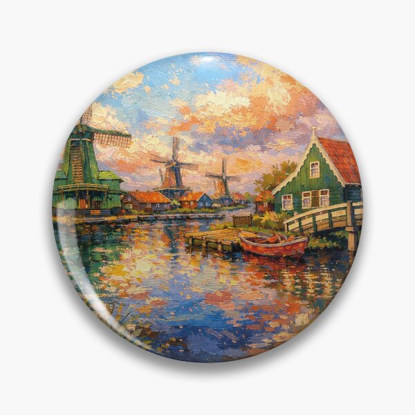 Item preview, Zaanse Schans painting, the Netherlands – A Beautiful place in Europe. designed and sold by GalleryKauffeld.