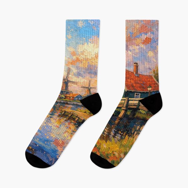Item preview, Zaanse Schans painting, the Netherlands – A Beautiful place in Europe. designed and sold by GalleryKauffeld.
