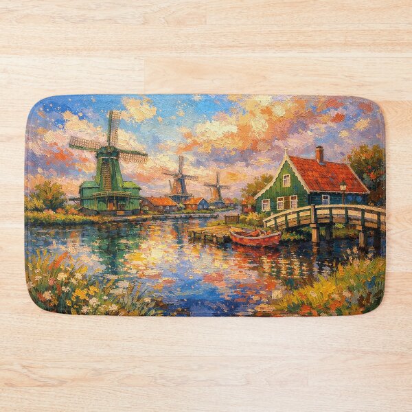 Item preview, Zaanse Schans painting, the Netherlands – A Beautiful place in Europe. designed and sold by GalleryKauffeld.