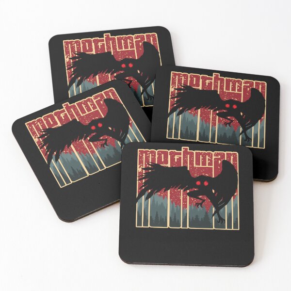 Item preview, Cryptid Monster Mothman Flying Over Dark Forest At Sunset designed and sold by Trainbeatzz.