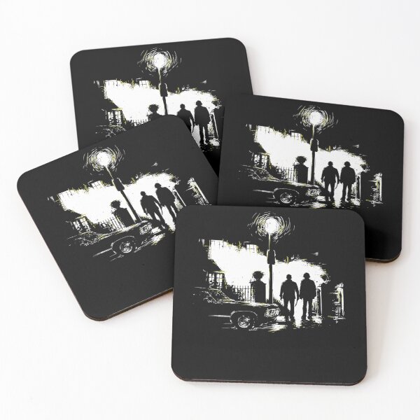 Item preview, Mysterious Night Street Under Streetlight With Car And Silhouettes designed and sold by Trainbeatzz.