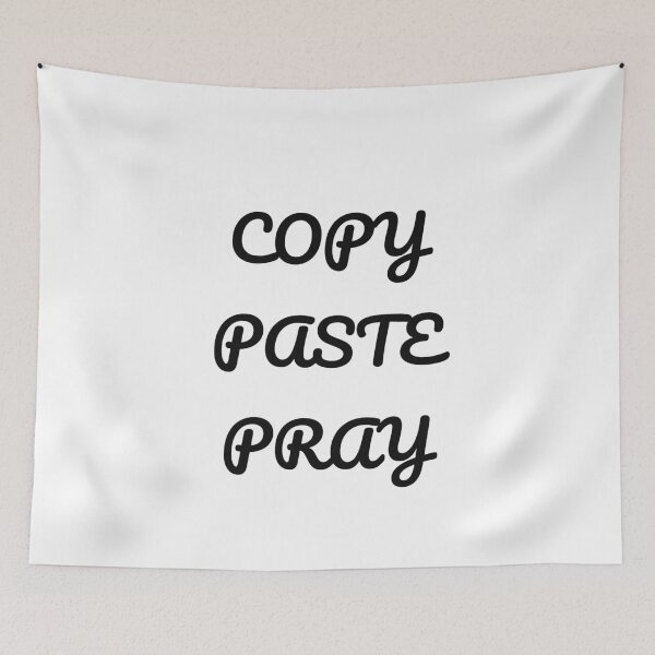 Item preview, Copy Paste Pray Funny Programmer Tee designed and sold by low battery meme design.