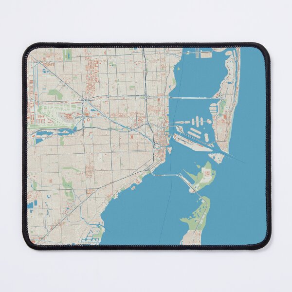 Item preview, Miami Minimalistic Map Art designed and sold by MapsNerd.