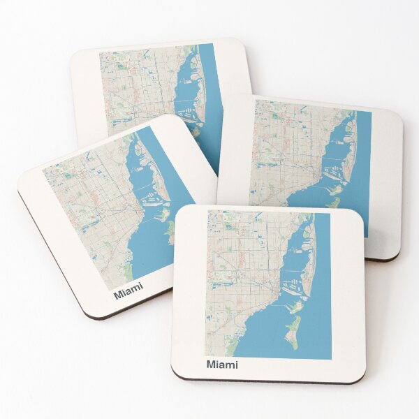 Item preview, Miami Minimalistic Map Art designed and sold by MapsNerd.