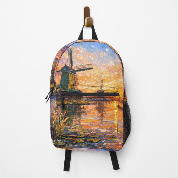 Item preview, Zaanse Schans by sunset painting, the Netherlands – A Beautiful place in Europe. designed and sold by GalleryKauffeld.