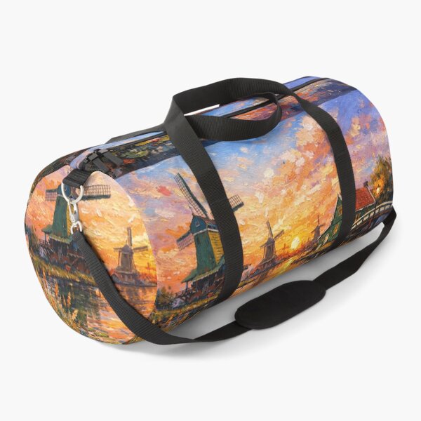 Item preview, Zaanse Schans by sunset painting, the Netherlands – A Beautiful place in Europe. designed and sold by GalleryKauffeld.