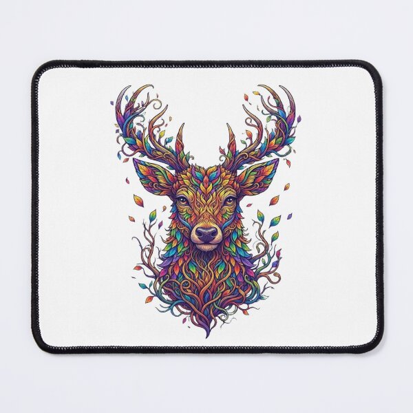 Item preview, Colorful Floral Forest Deer Stag Portrait Art designed and sold by KTD28_SHOP.