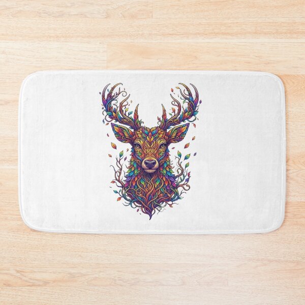 Item preview, Colorful Floral Forest Deer Stag Portrait Art designed and sold by KTD28_SHOP.