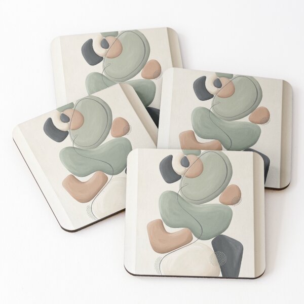 Item preview, Organic Balance - Sage and Terracotta Abstract Shape Painting designed and sold by Zaramodo.