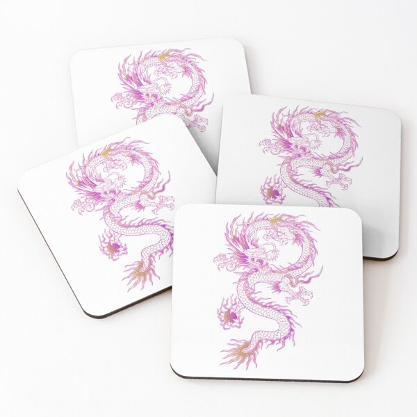 Item preview, Pink Oriental Dragon - Traditional Eastern Mythological Art designed and sold by BrontesWhimsyStore.