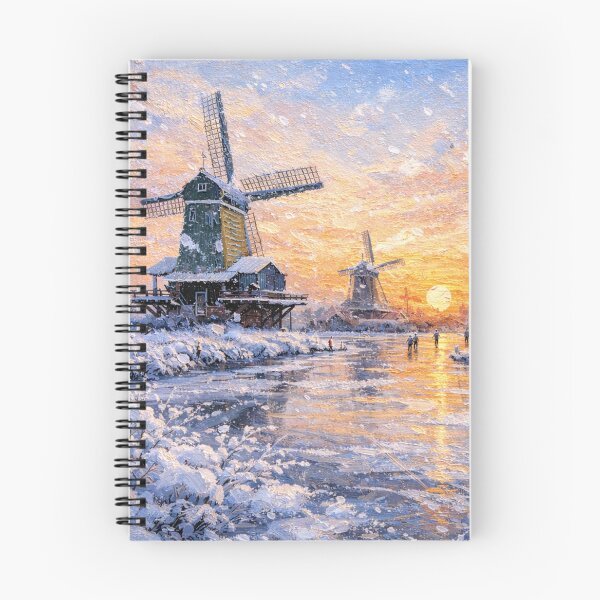 Item preview, Zaanse Schans in the Netherlands painting – a winter scene in this beautiful European place. designed and sold by GalleryKauffeld.