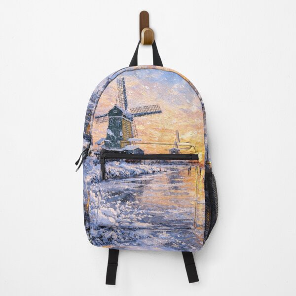 Item preview, Zaanse Schans in the Netherlands painting – a winter scene in this beautiful European place. designed and sold by GalleryKauffeld.