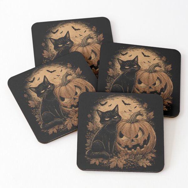 Item preview, Vintage Black Cat Jack O Lantern Halloween designed and sold by VioletNance.