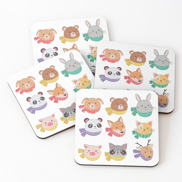 Item preview, Cute Christmas Scarf Animals designed and sold by andreanpaleka.