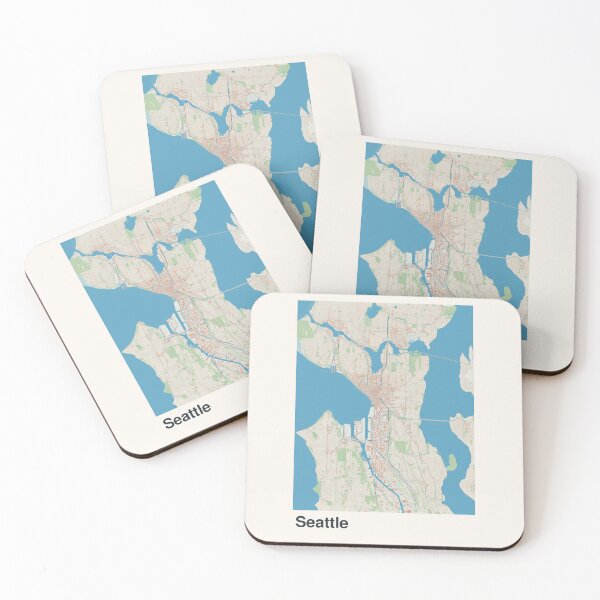 Item preview, Seattle Minimalistic Map Art designed and sold by MapsNerd.