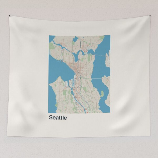 Item preview, Seattle Minimalistic Map Art designed and sold by MapsNerd.