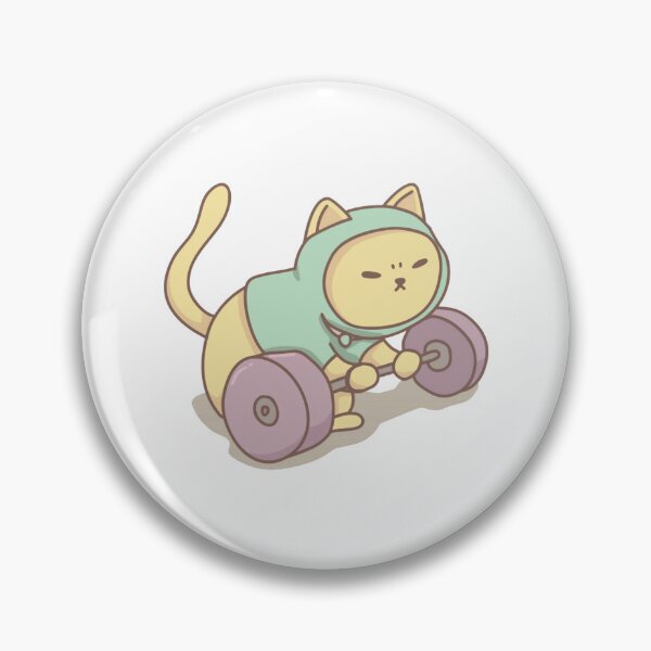 Item preview, Strong Cat Training Funny Kawaii Gym Barbell Design designed and sold by bouncycatart.
