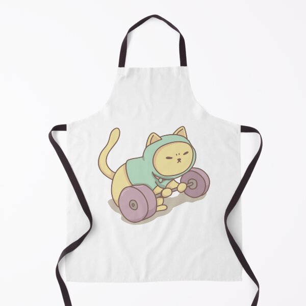 Item preview, Strong Cat Training Funny Kawaii Gym Barbell Design designed and sold by bouncycatart.