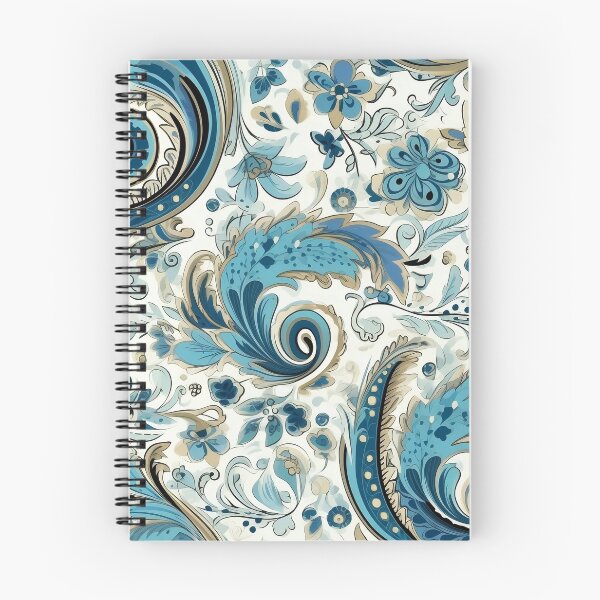Artikelvorschau, Blue & Gold Paisley Pattern entworfen und verkauft von BackTWO.