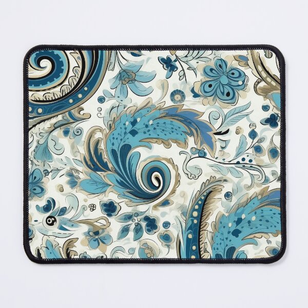 Item preview, Blue & Gold Paisley Pattern designed and sold by BackTWO.