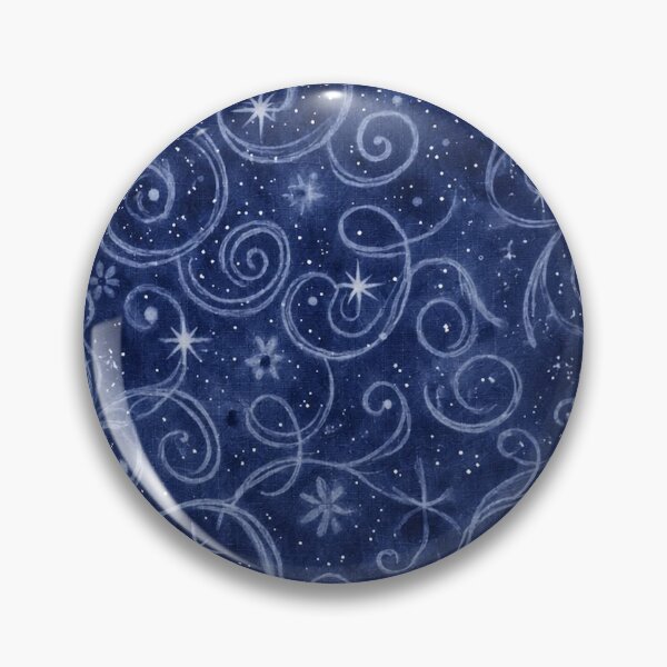 Item preview, Deep Navy Celestial Swirls - Midnight Starry Night Pattern Art designed and sold by BrontesWhimsyStore.