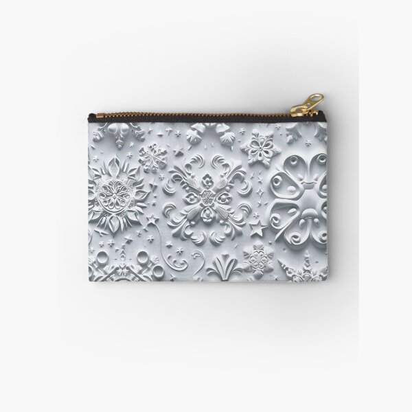 Item preview, Elegant White Embossed Snowflakes designed and sold by BackTWO.