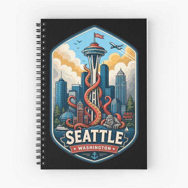 Item preview,  Seattle Space Needle Kraken Diamond Cityscape designed and sold by FrontierCosmic.