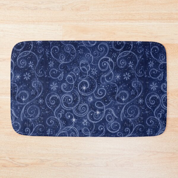 Item preview, Deep Navy Celestial Swirls - Midnight Starry Night Pattern Art designed and sold by BrontesWhimsyStore.
