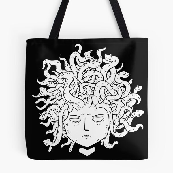 Item preview, Black and white Medusa Head Doodle Carricature HandDrawn designed and sold by draxozart.