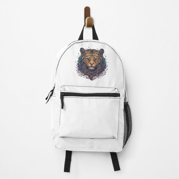 Item preview, Vibrant Botanical Tiger Face Colorful Floral Nature Art designed and sold by KTD28_SHOP.