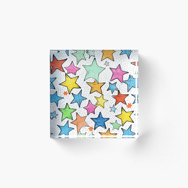Aperçu de l'œuvre Étoiles et points ludiques dessinés à la main créée et vendue par BackTWO.