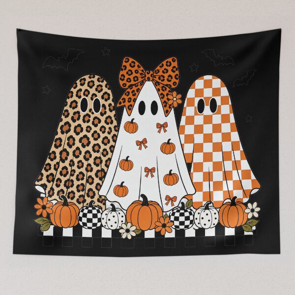 Item preview, Three Ghouls Halloween | Leopard, Bow & Checkered Design designed and sold by MOCH- ART.